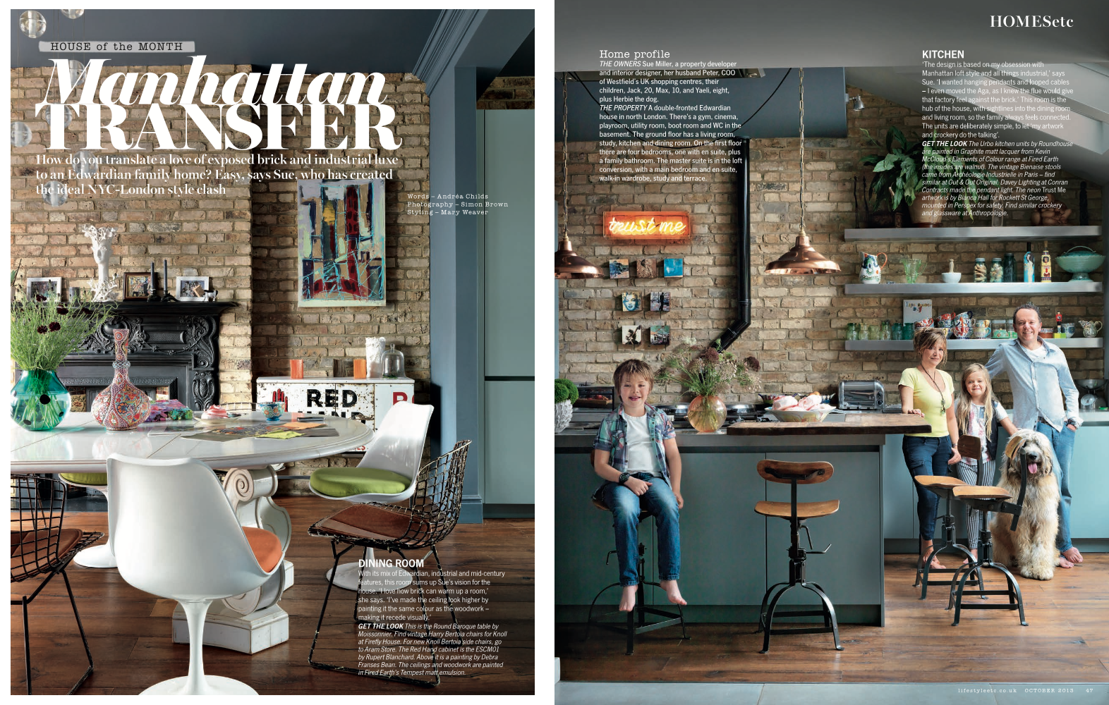 Living Etc Feature Property Mad Cow Interiors By Sue Miller